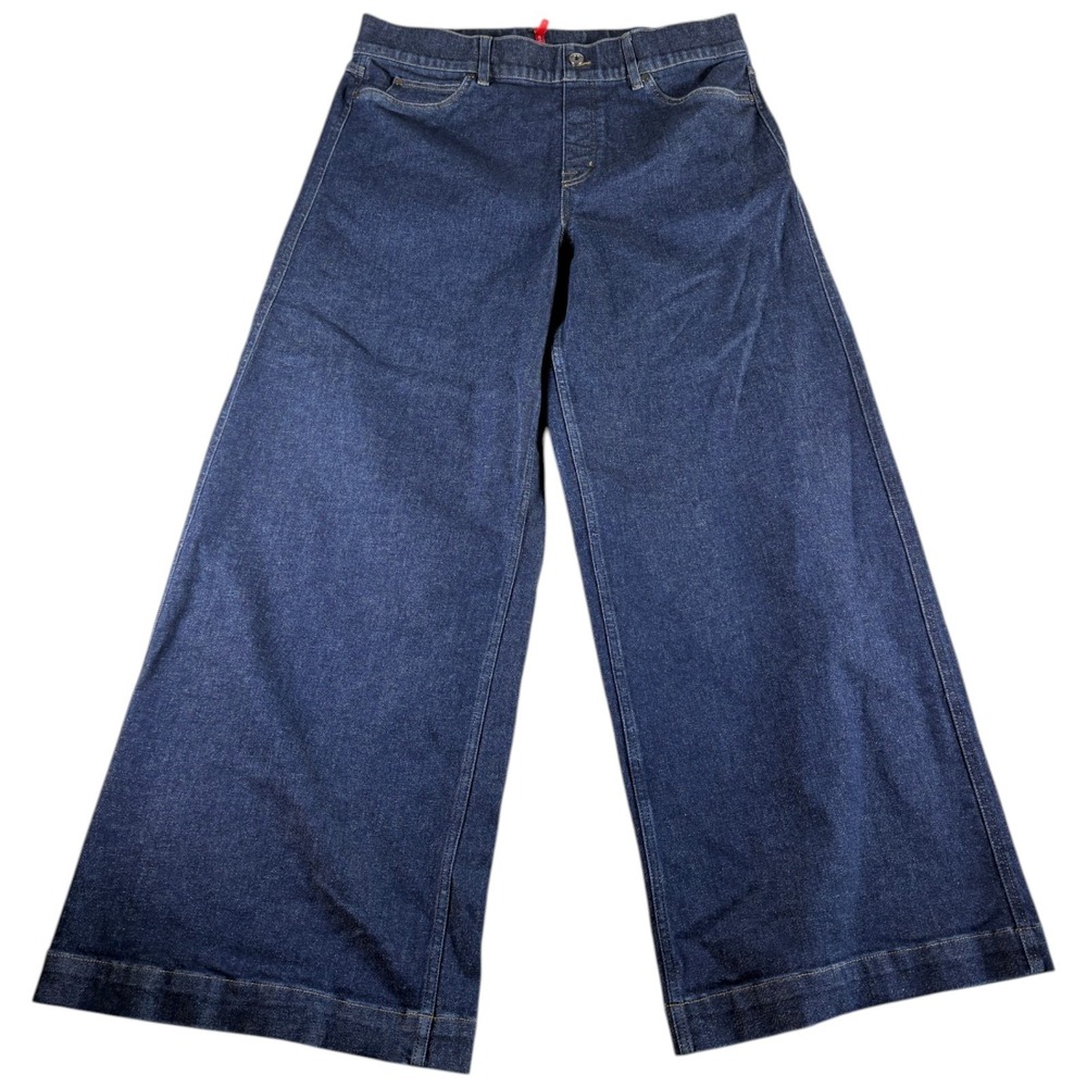 SPANX Dark Blue Wide-Leg Denim Pants